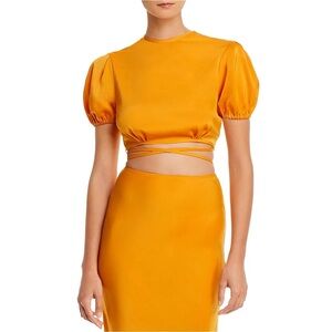 WAYF Kati Crop Top Blouse